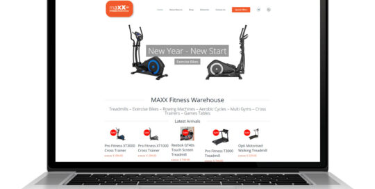 Maxx Fitness Warehouse Website Design